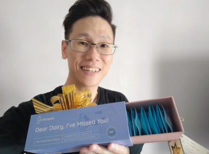 A lactose intolerant man who uses Mild Medic